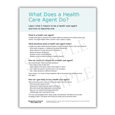 MC 520-E Health Care Agent Info Handout